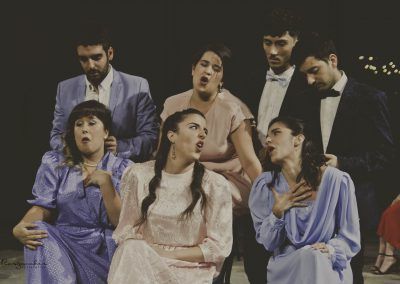 Actriz María Shez en la obra "Querer o no querer" adaptación del "Desdén con el desdén" escena 4